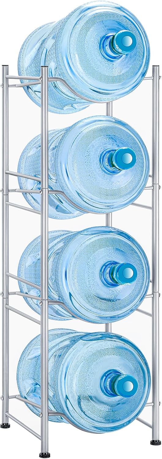 MOOACE 4-Tier Water Jug Rack for 5 Gallon Bottles Storage