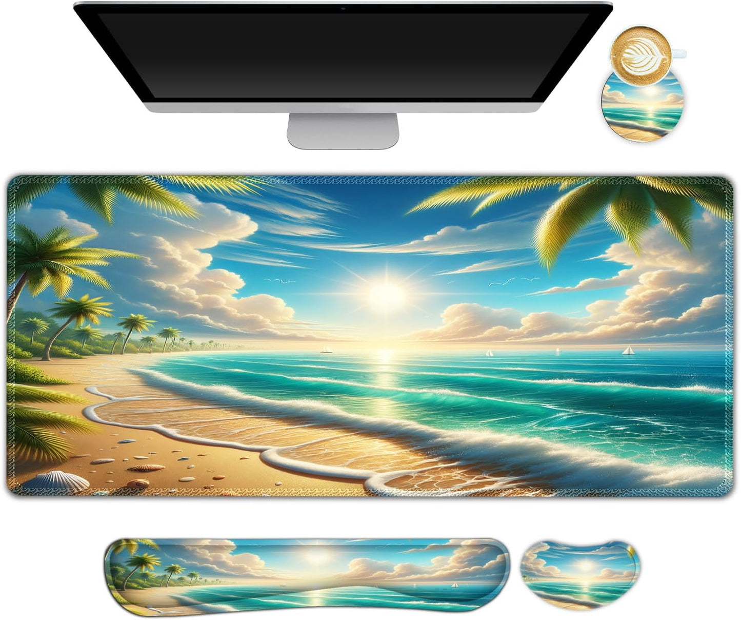 Comfort Bundle: Ergonomic Mouse Pad & Wrist Rest Set