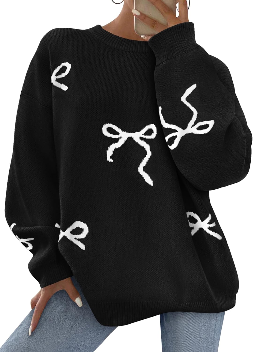 Trendy Fall Long Sleeve Pullover Sweater for Women 2025