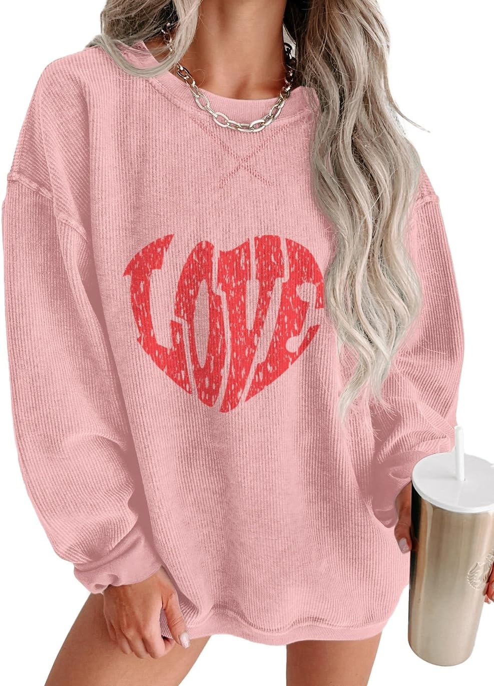 Casual Corduroy Pullover: Cozy Oversized Chic