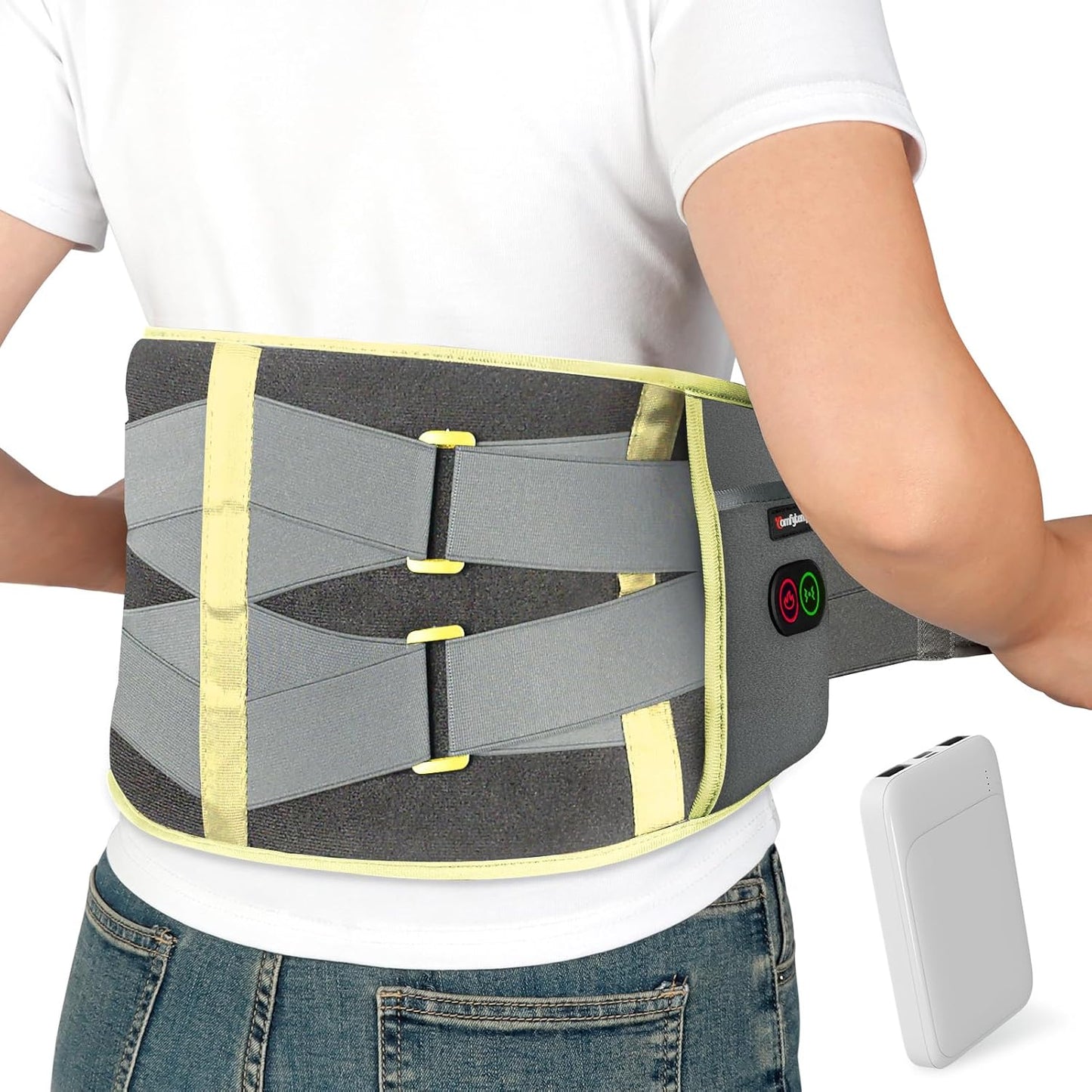 Comfytemp Cordless Heating Pad with Massager for Pain Relief