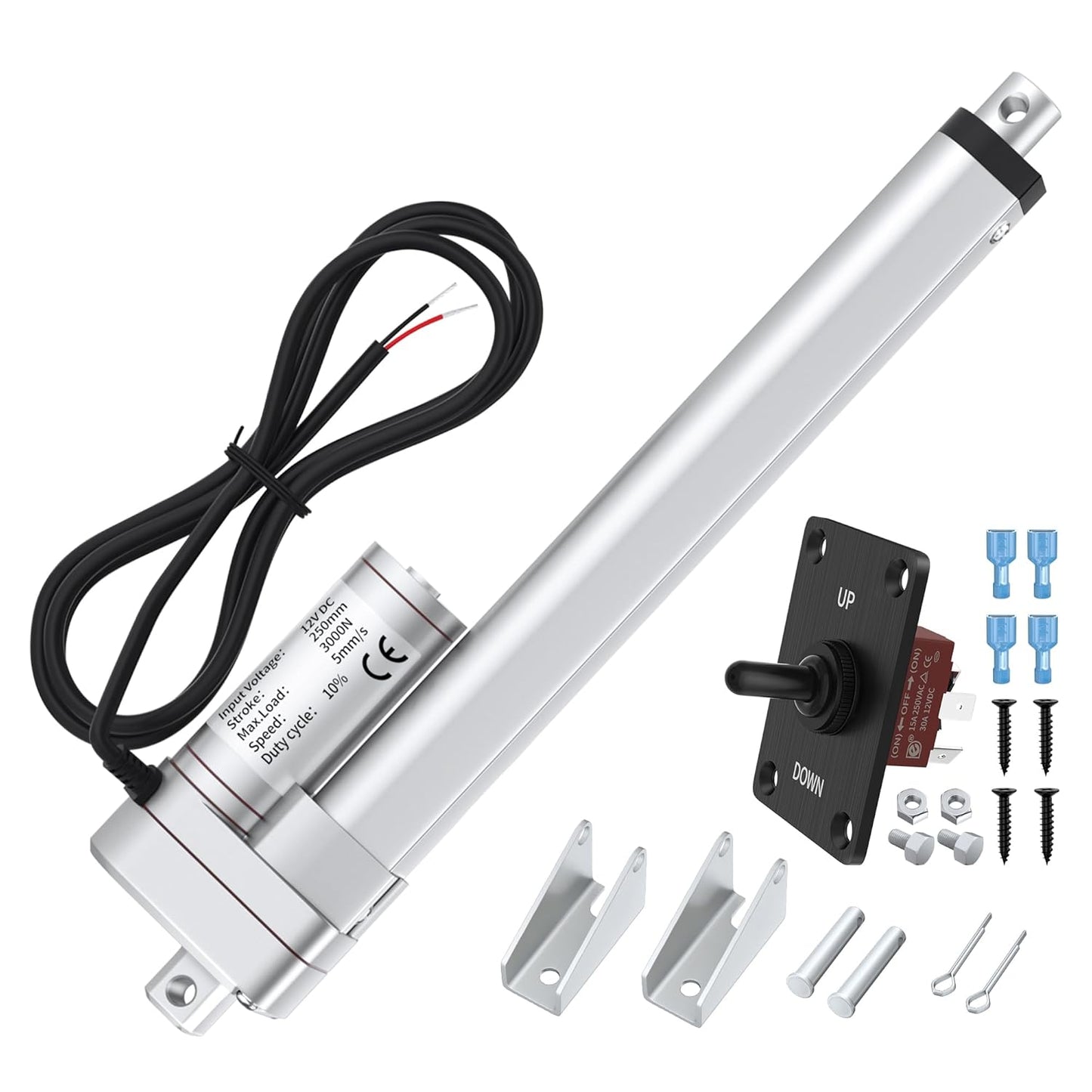 3000N Linear Actuator 12V with 10 Inch Stroke for Automation