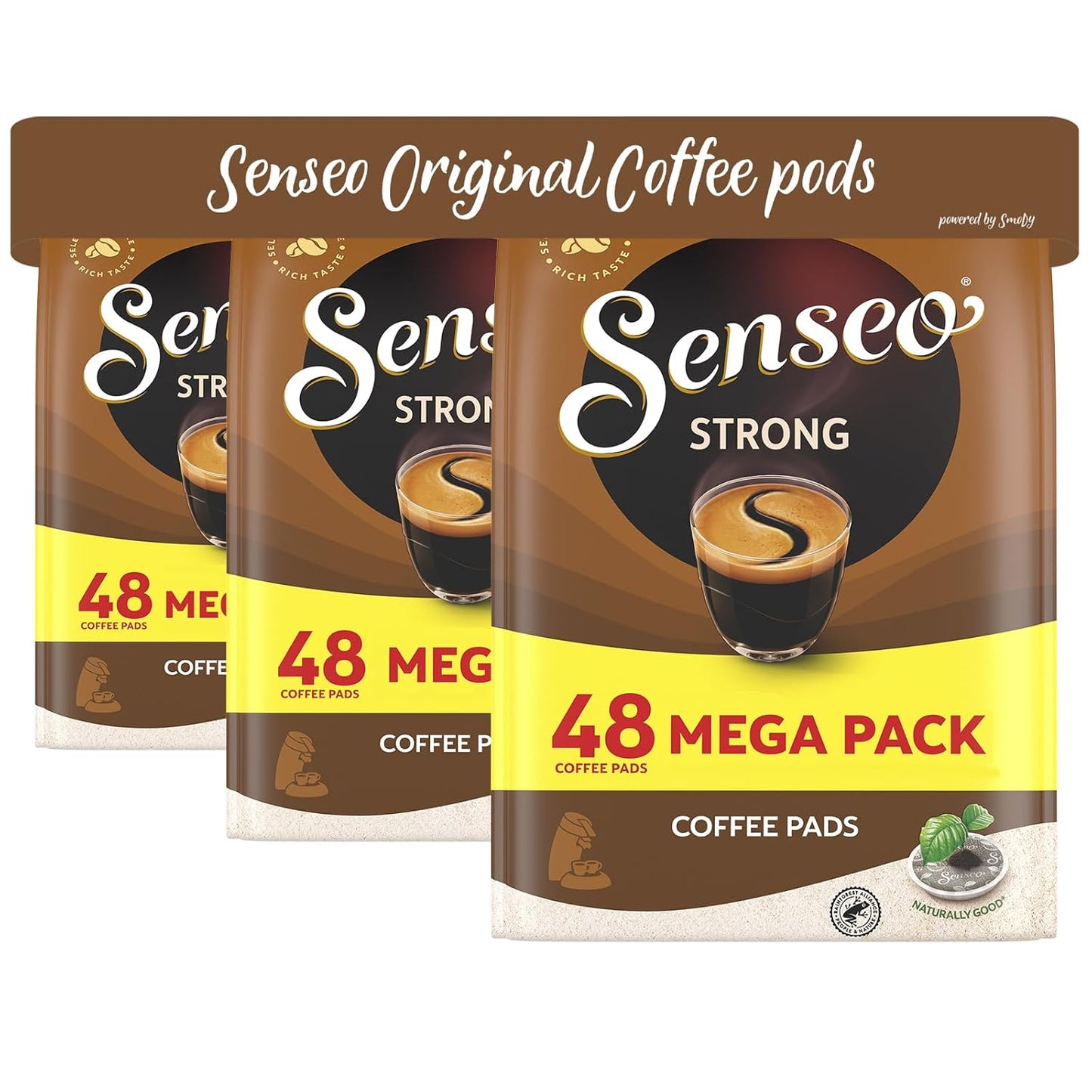 Senseo Strong Dark Roast Coffee Pods for Bold Intense Flavor
