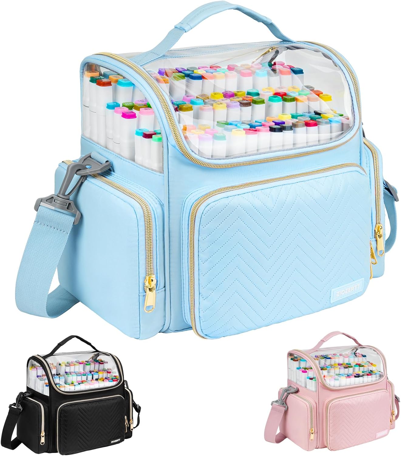 Large Marker Organizer Case for 200-350 Markers, Travel Bag