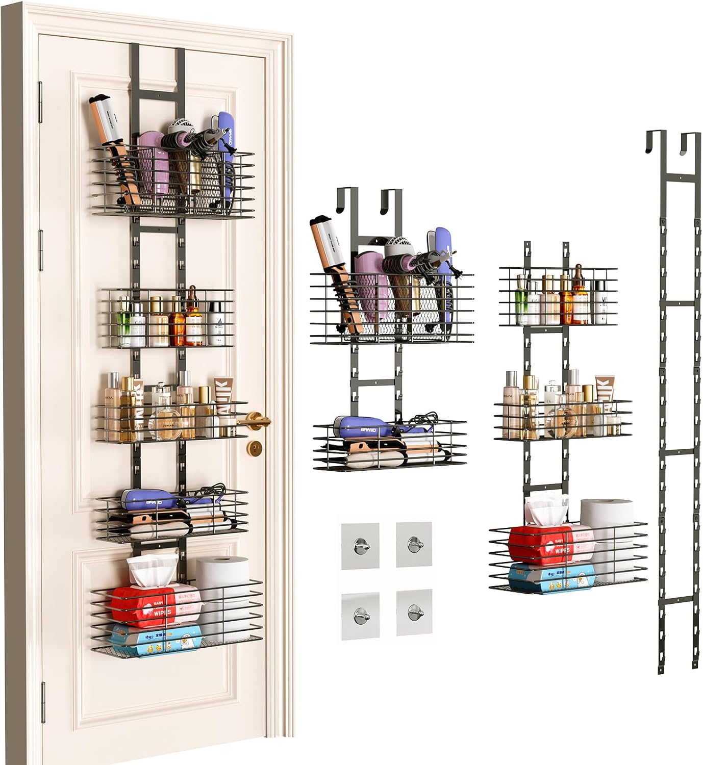 Hair Tool Organizer - Over The Door Bathroom Storage