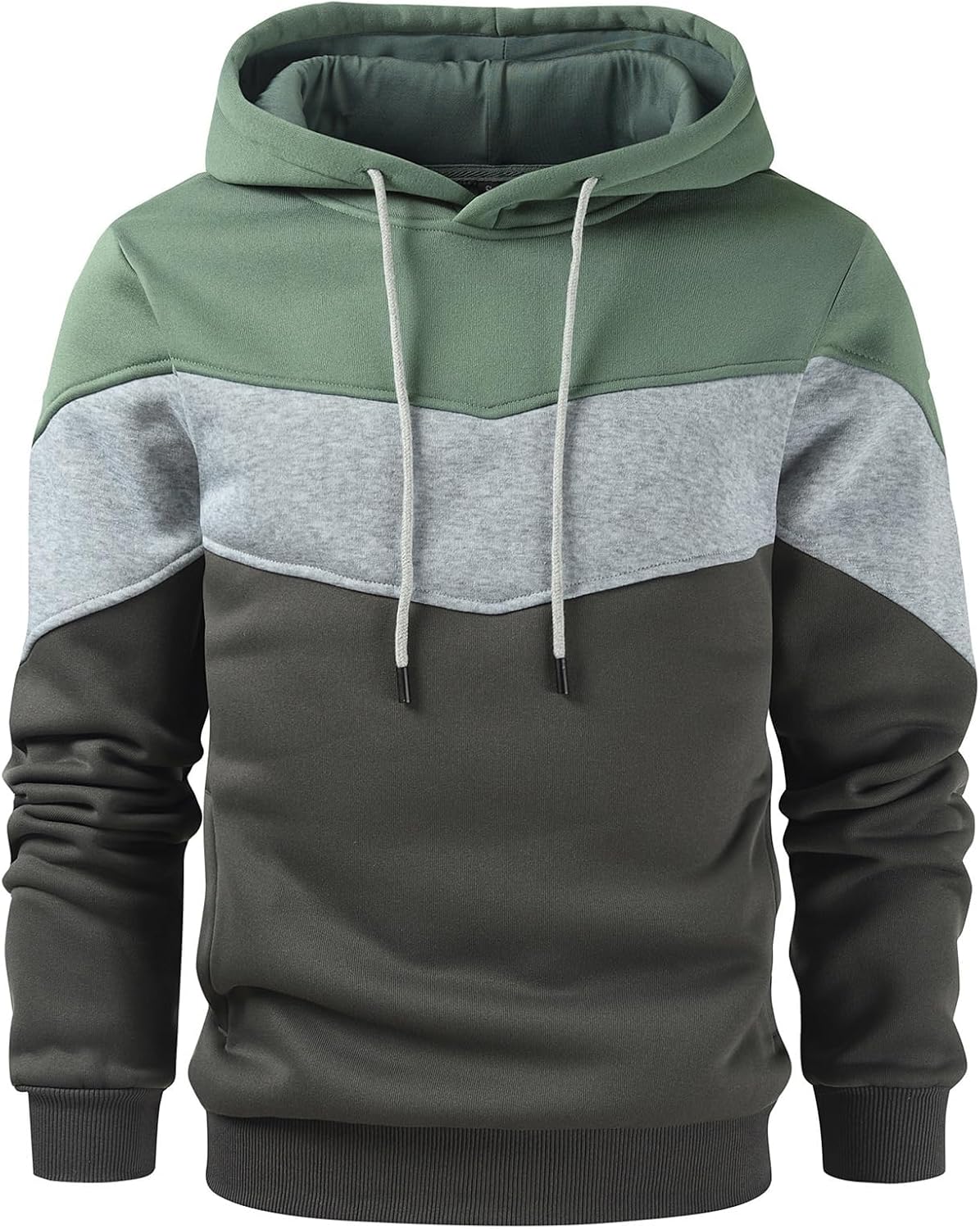 Gesean Color Block Fleece Hoodie - Cozy Style Boost