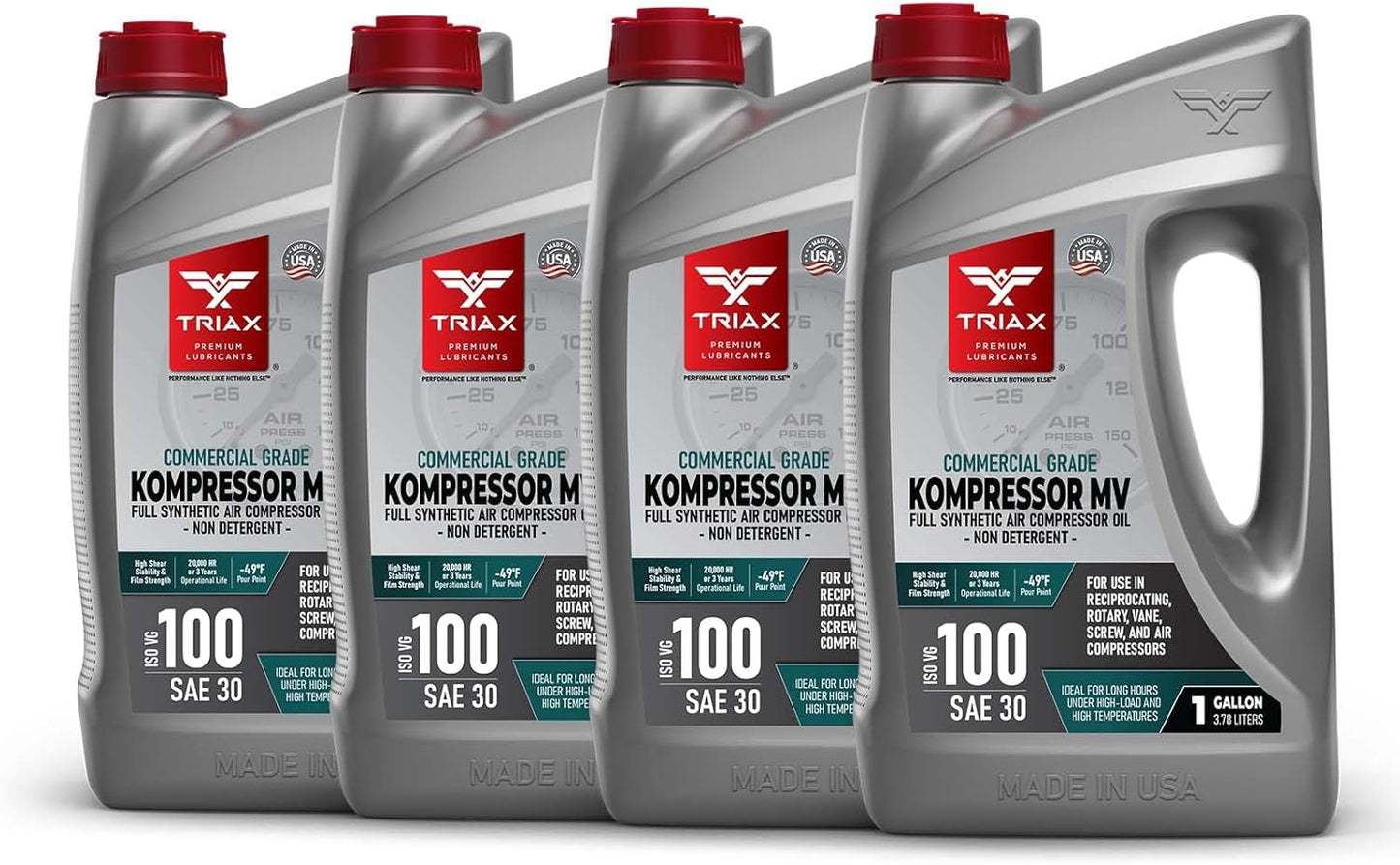 TRIAX Kompressor MV 100 SAE 30 Full Synthetic Oil for Compressors