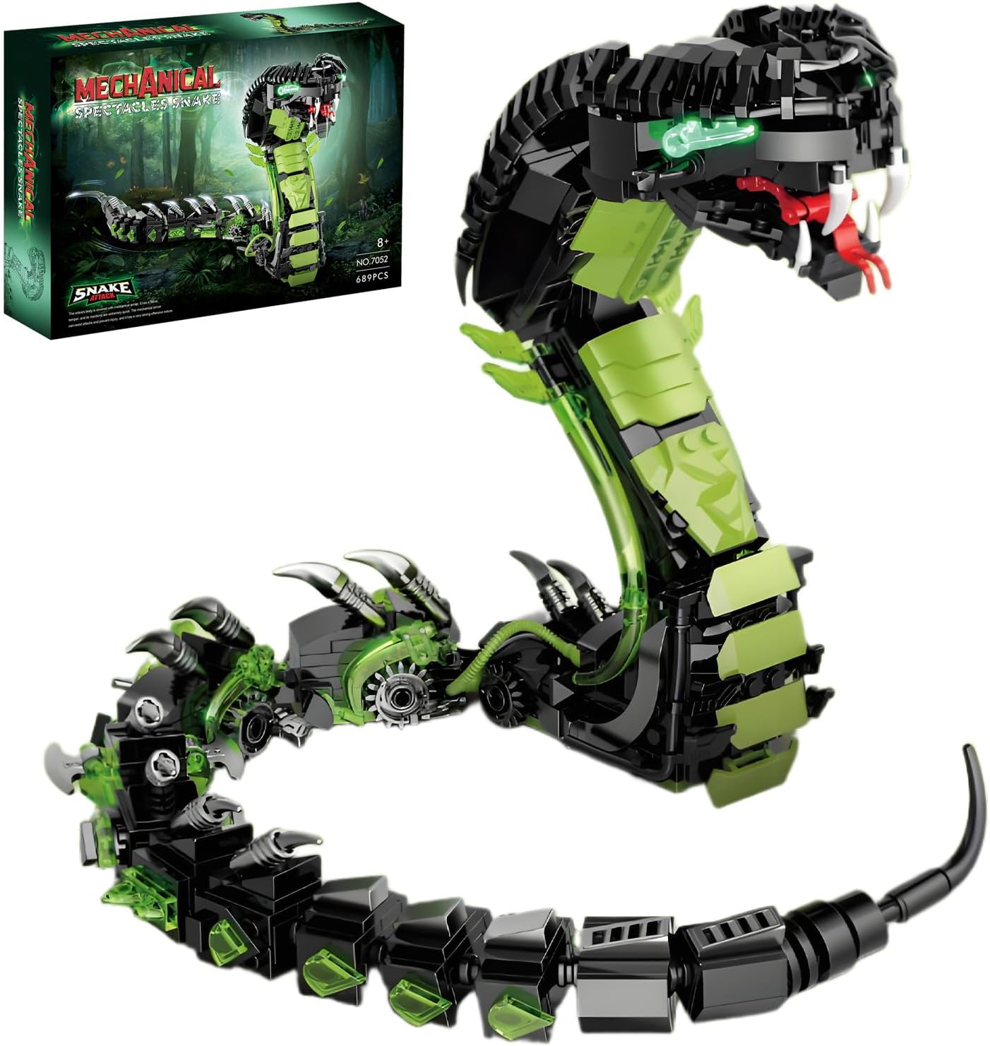 Mechanical Snake Building Blocks Set for Creative Model Fun