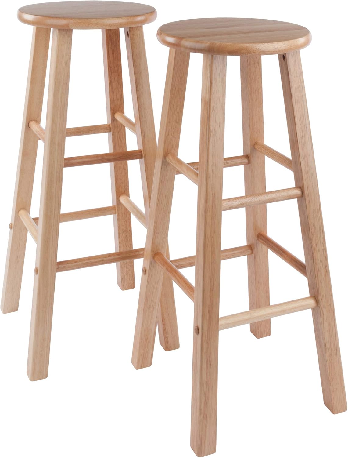 Winsome Element 2-Piece Bar Stool Set with Solid Wood Design