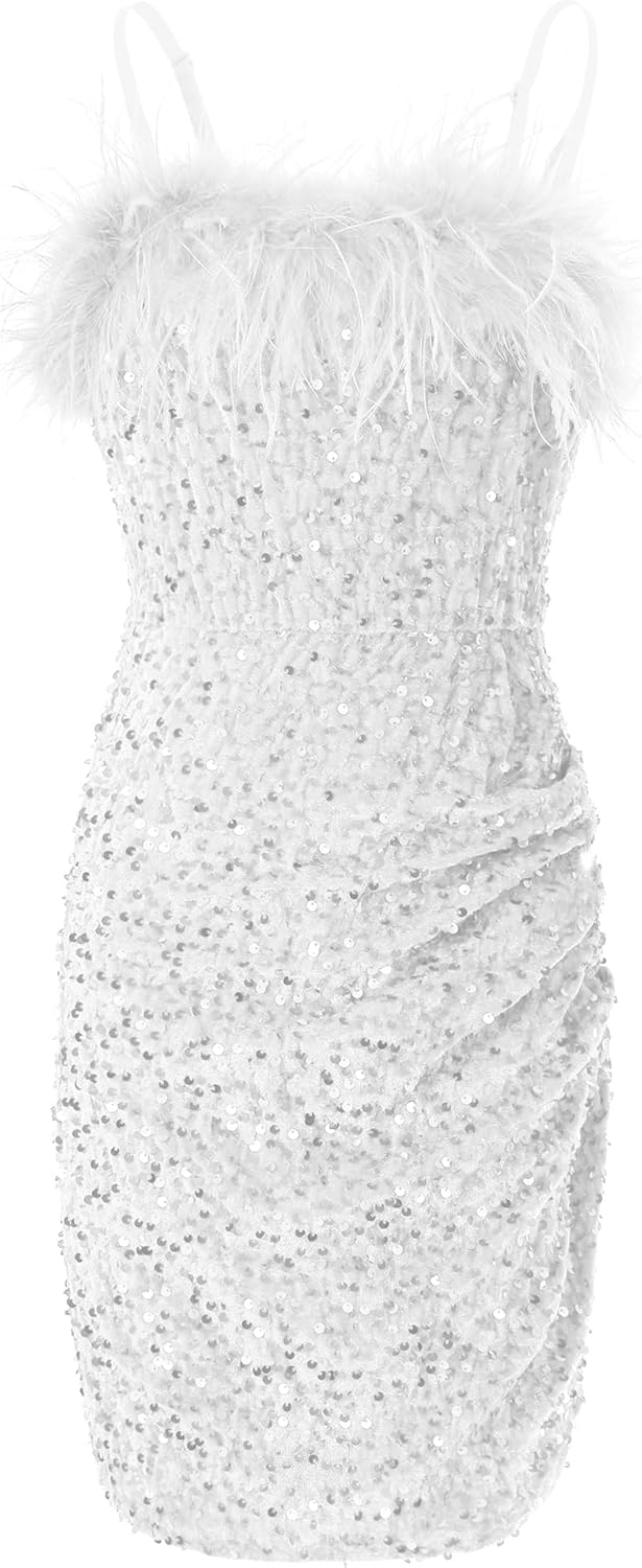 EXARUS Girls Sequin Bodycon Dress for Special Occasions