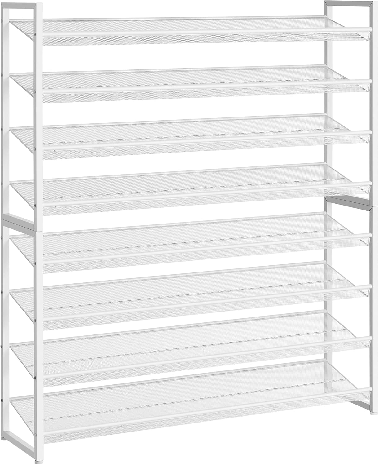 8-Tier Shoe Rack Organizer Holds 50 Pairs for Any Space