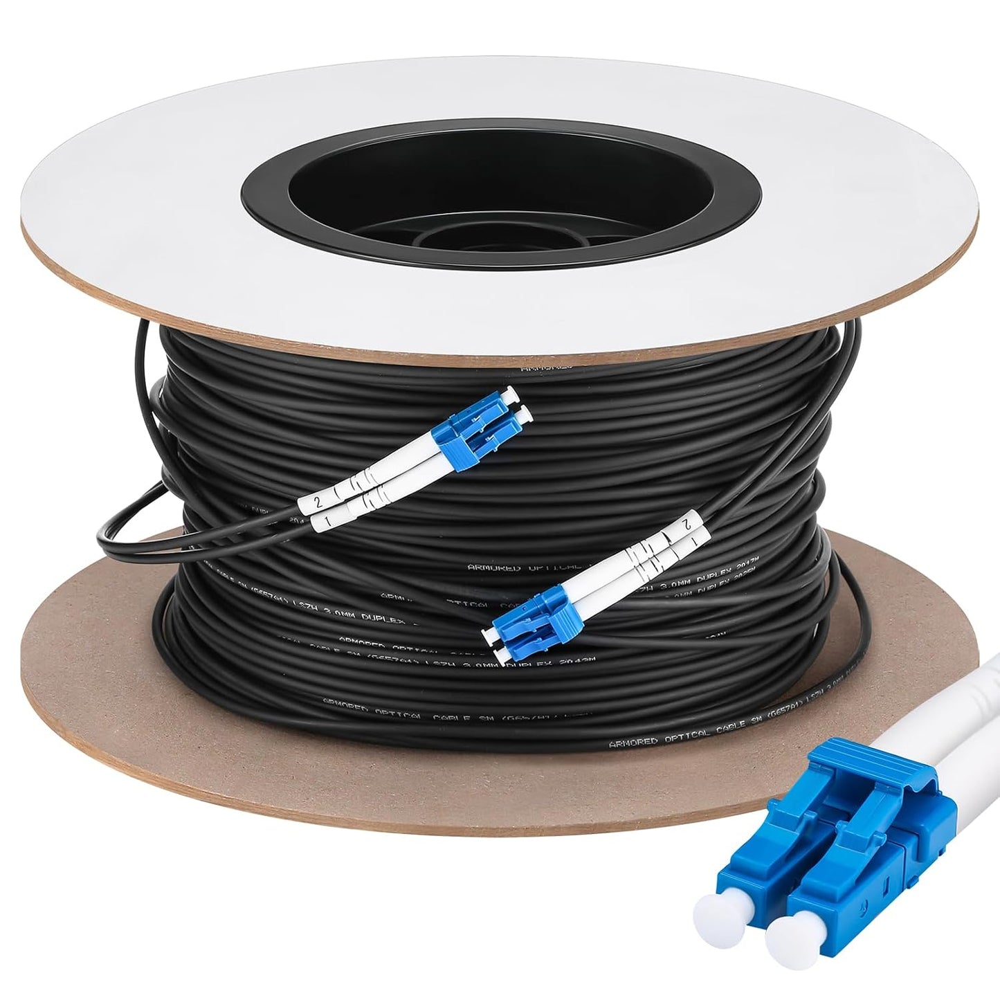 500ft Fiber Optic Internet Cable for Outdoor Use - Durable Design