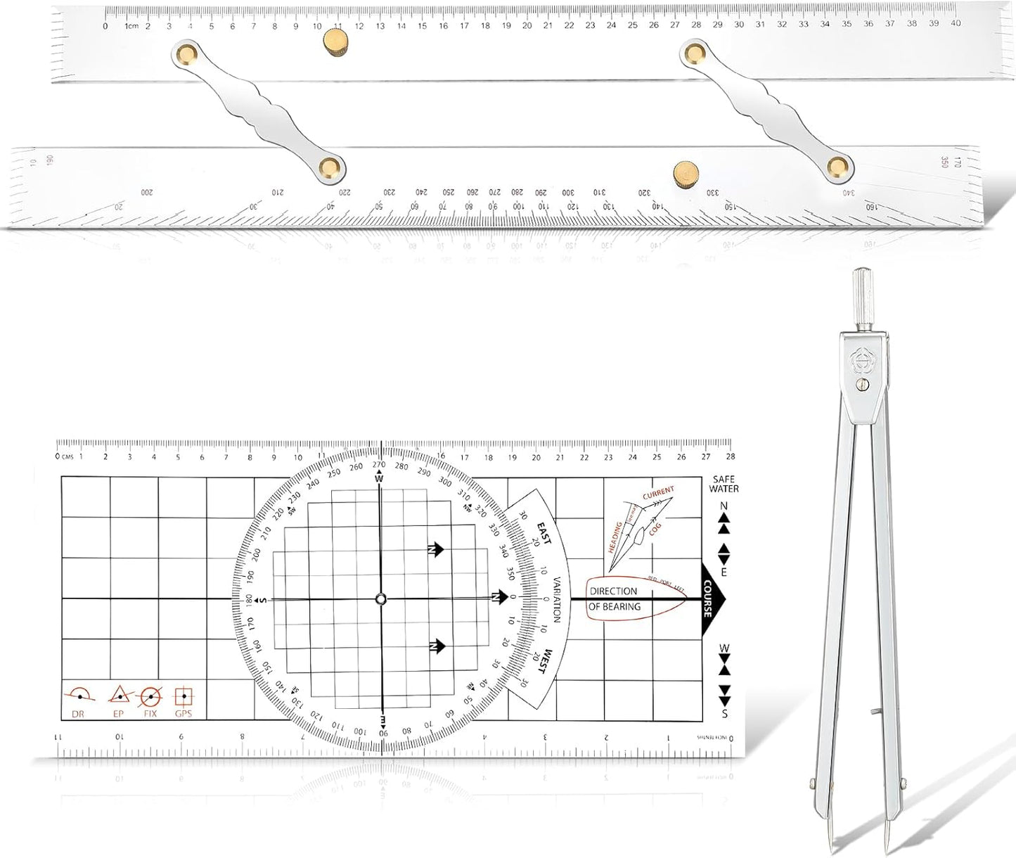 3 Pcs Basic Navigation Set for Marine Tasks and Skills