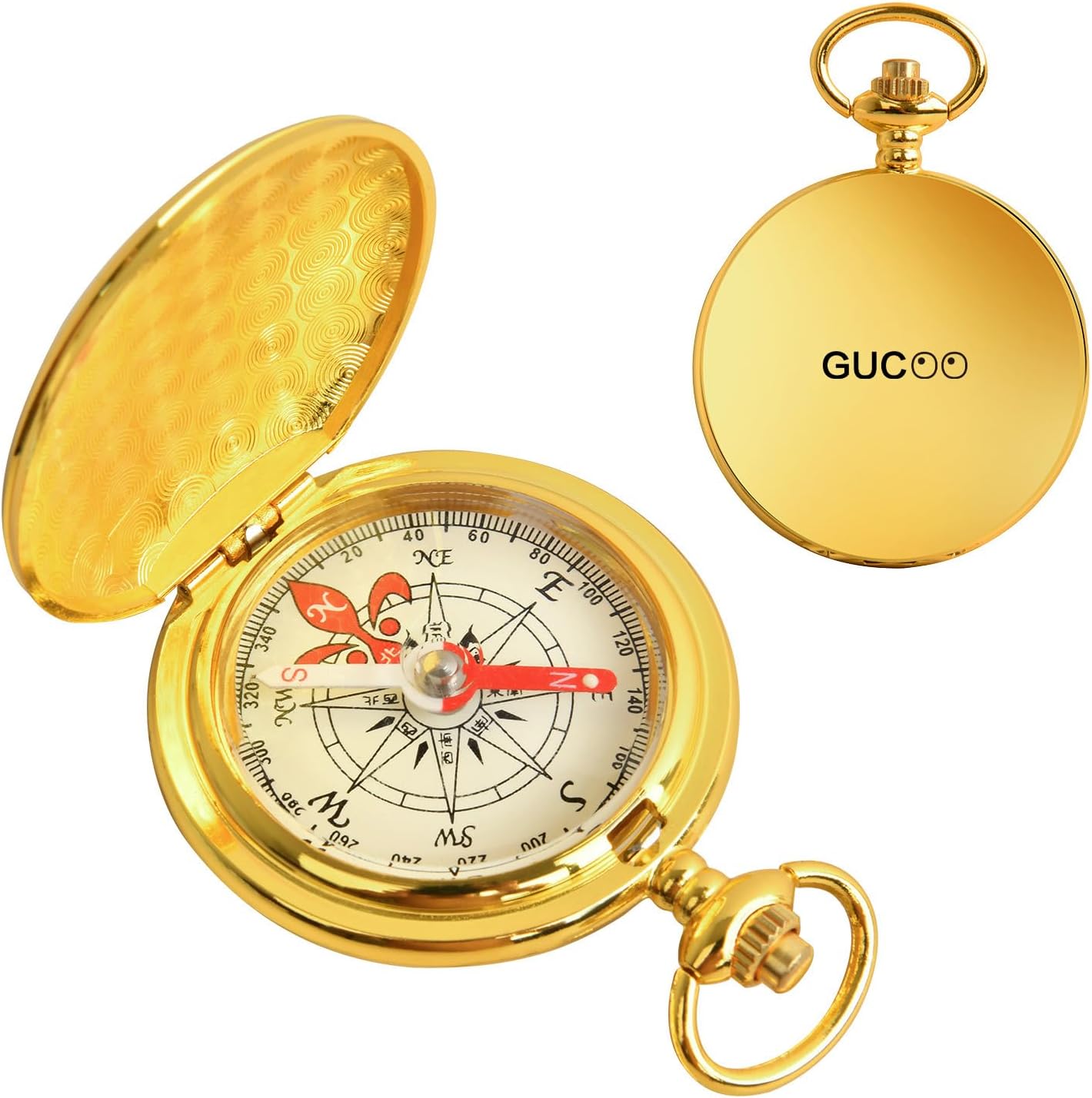 GUCOO Brass Pocket Compass - Essential Navigation Tool