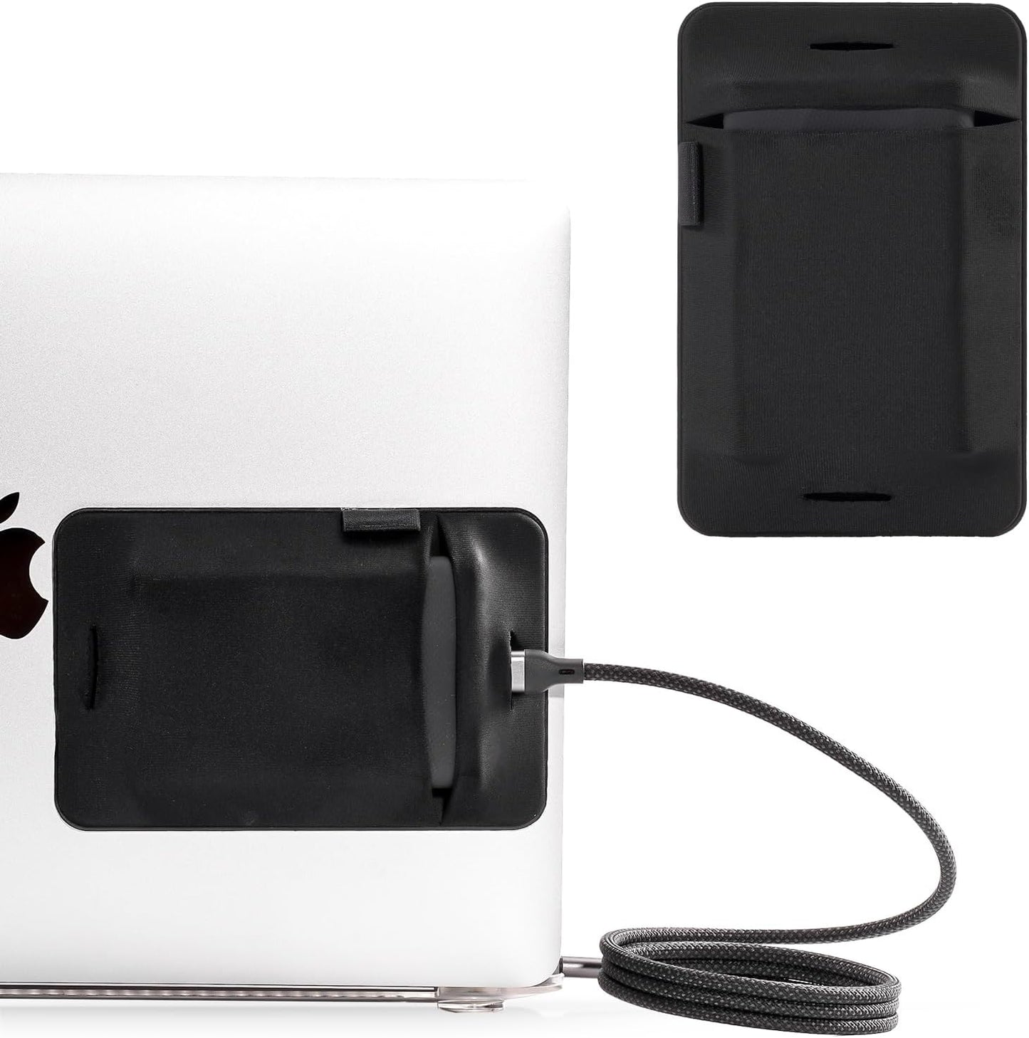 Securely Store 2 SSDs: Torolle Cable Hole Adhesive Pouch