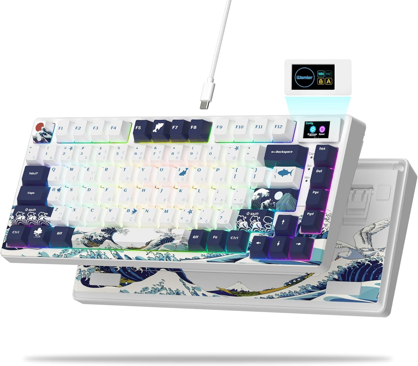 Womier S-K80 75% Mechanical Gaming Keyboard with RGB Display
