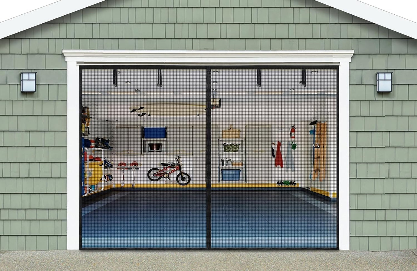 Magnetic Garage Door Screen for 1 Car 10x7FT - Heavy Duty