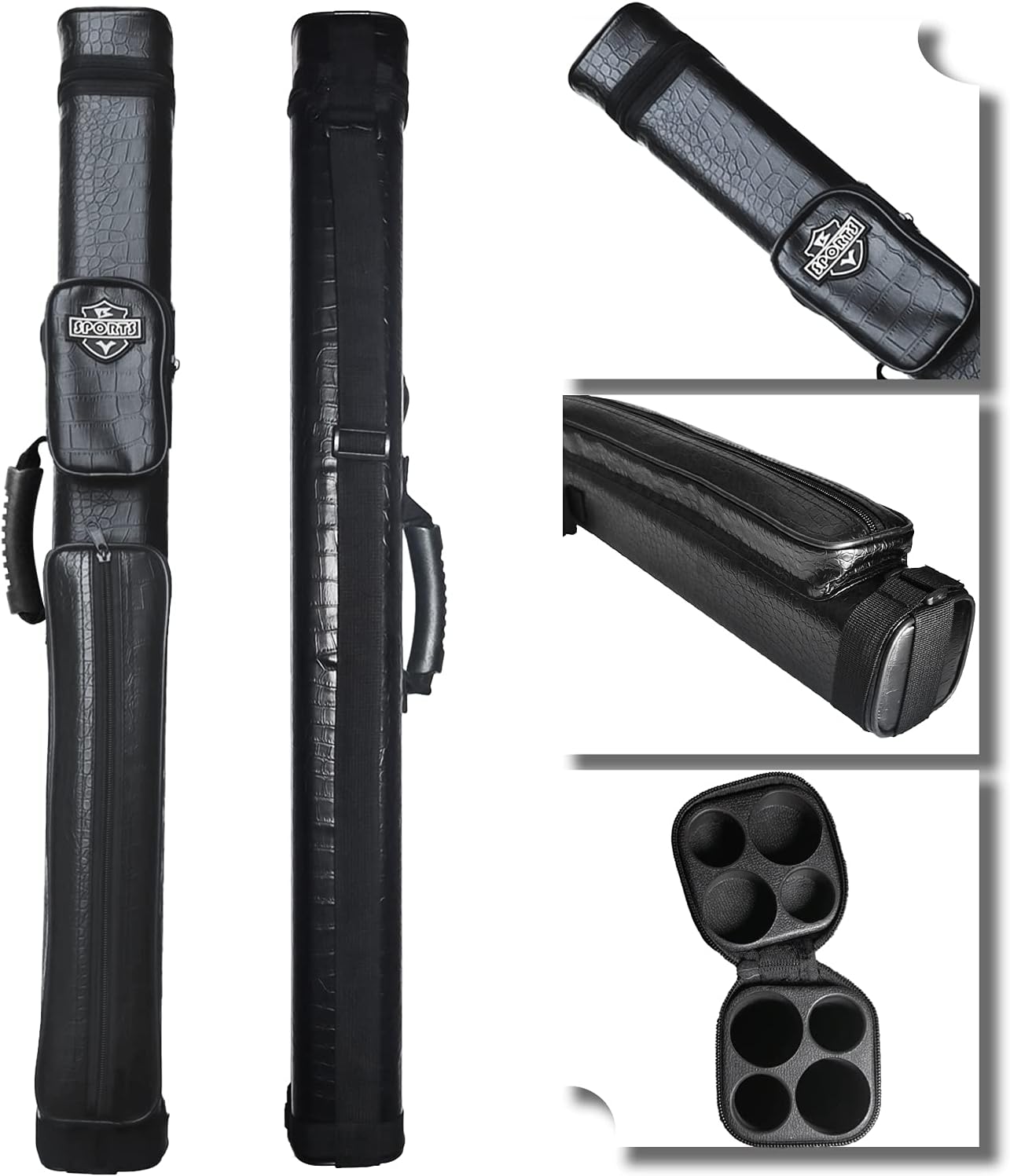 2x2 Hard Pool Cue Carrying Case for Billiard Stick Protection