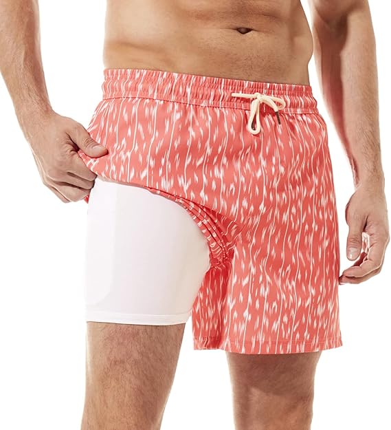 BRISIRA Swim Trunks Men Quick Dry 5 inch Inseam Beach Shorts