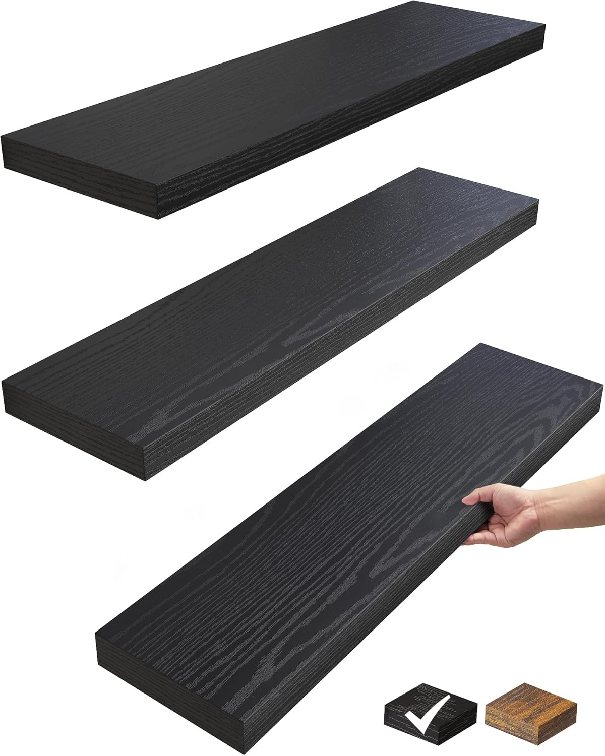 BAYKA Floating Shelves for Bathroom, Bedroom, Living Room Decor
