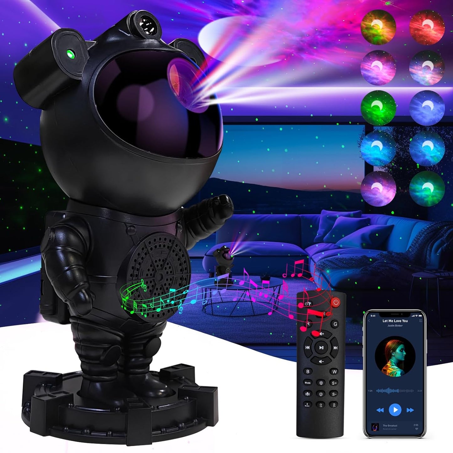 360 Star Galaxy Projector w/ Bluetooth Speaker