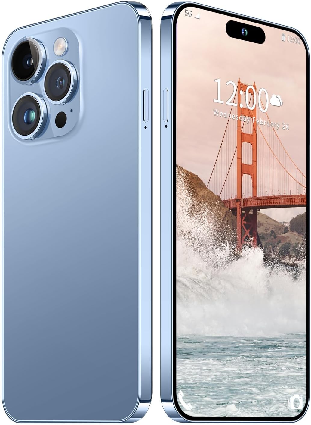 Smartphone 6+256GB Unlocked Phone with 6800mAh Battery