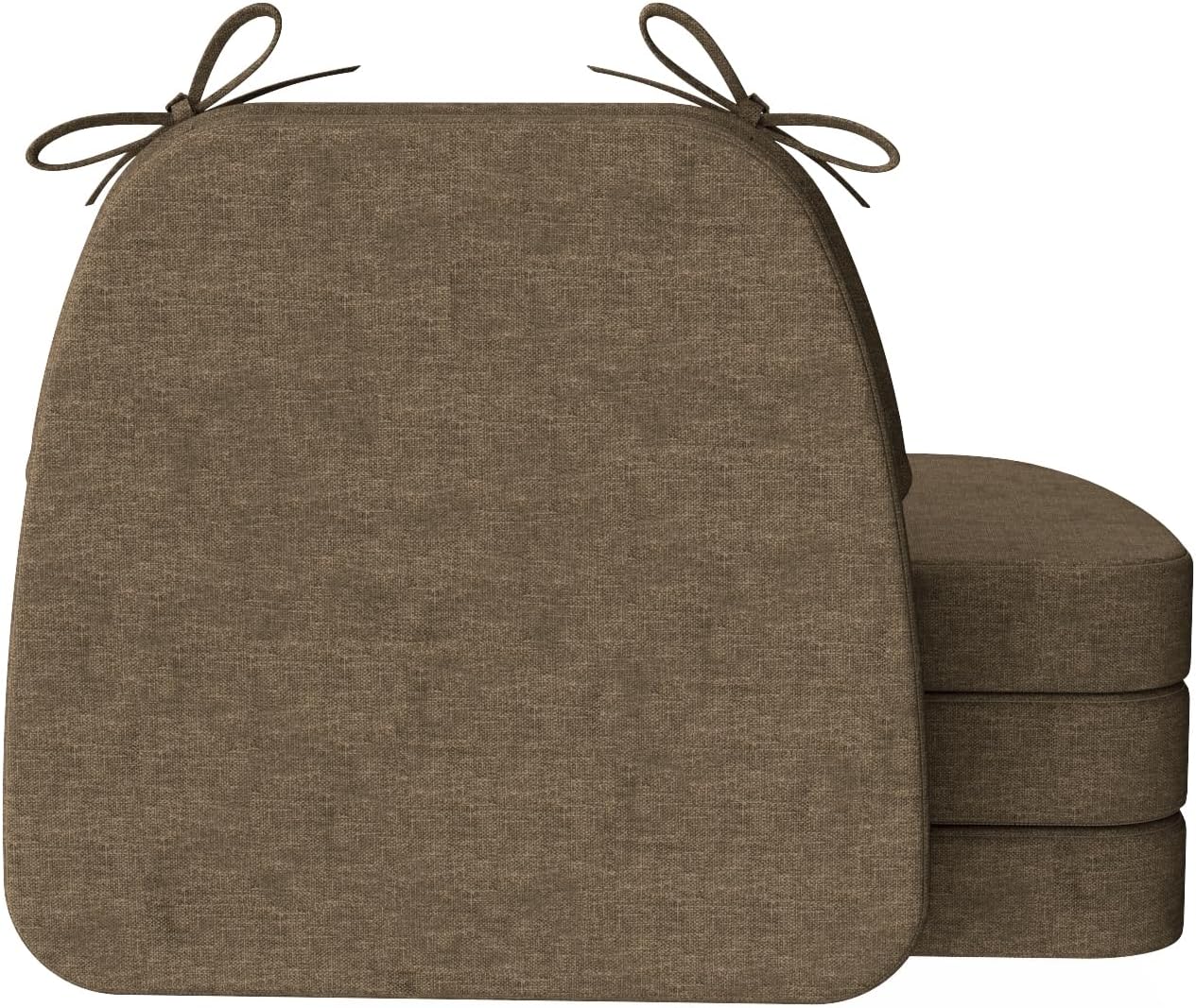 D-Shaped Chair Cushions for Dining, 2 Thick, Set of 4