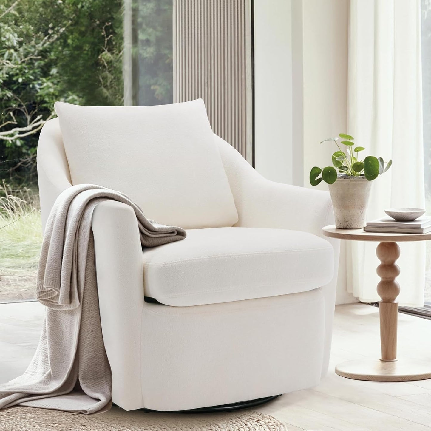 COLAMY 360 Swivel Accent Chair - Modern, Versatile Style