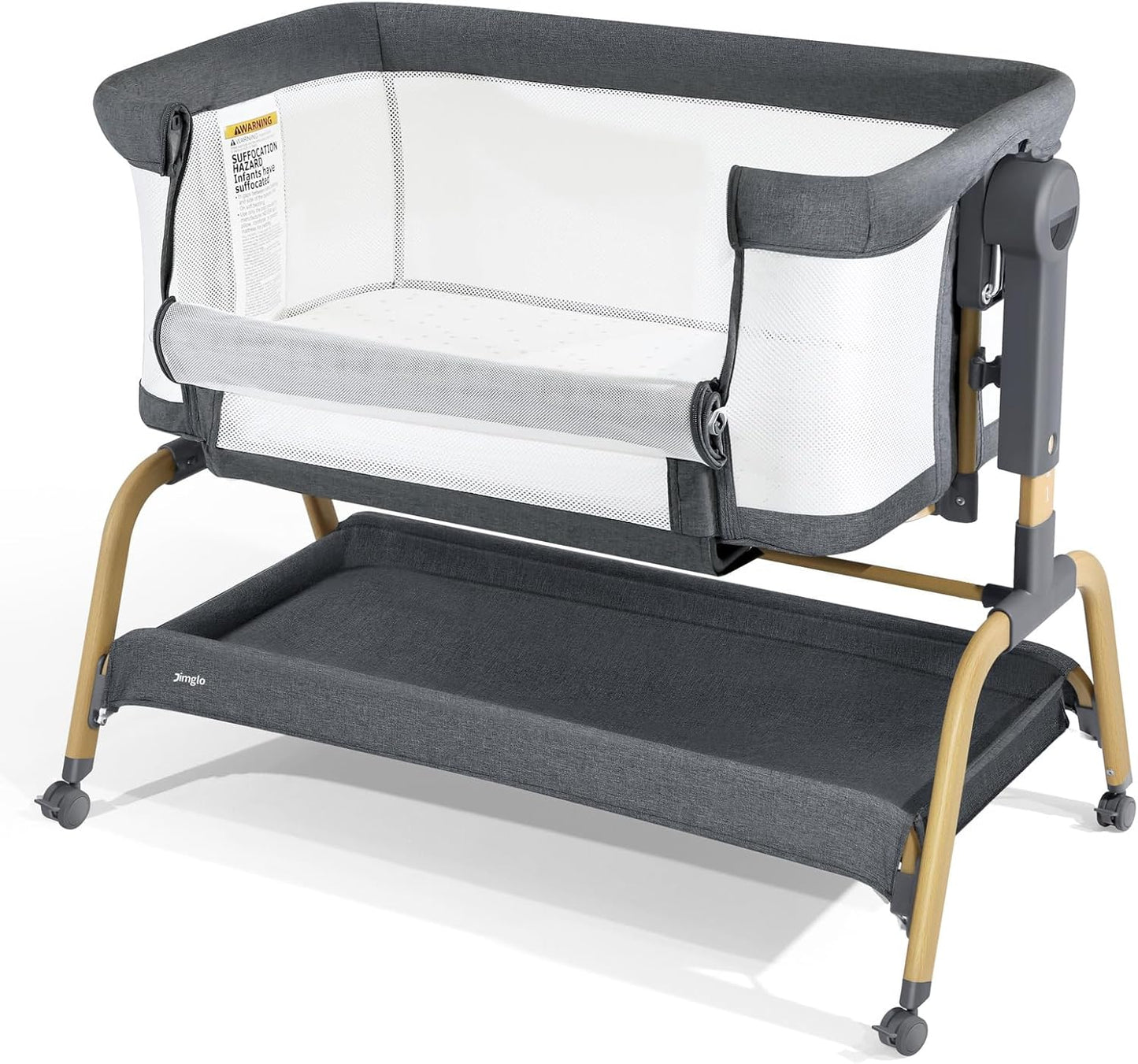 3 in 1 Baby Bassinet with Adjustable Height and Rocking Feature