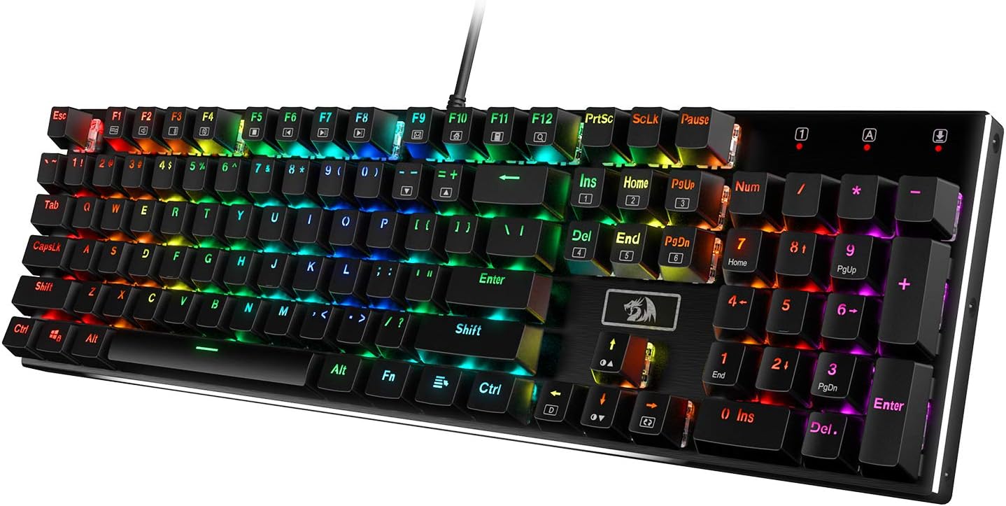 Redragon K556 RGB Mechanical Keyboard - Hot-Swap, Silent Tactile Switches