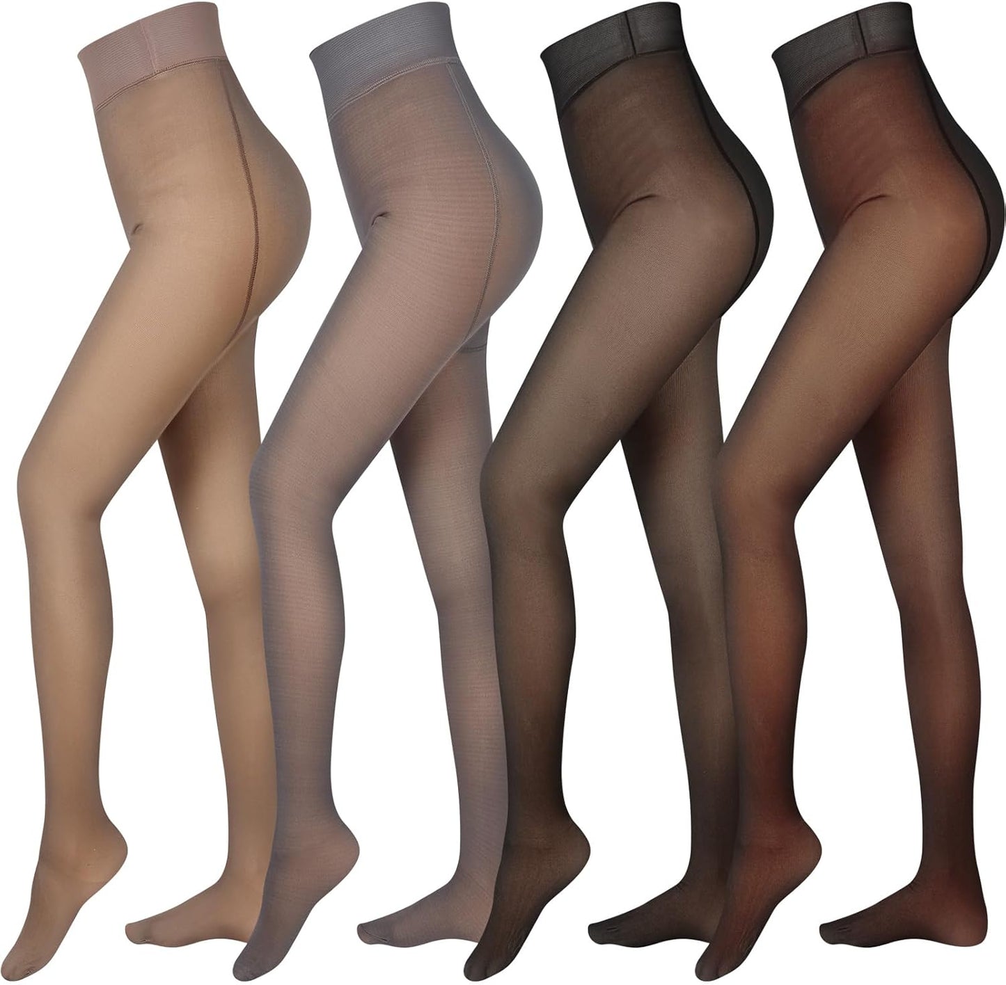 Fleece Lined Tights for Women - Warm Thermal Leggings for Winter