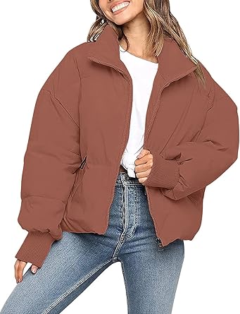 MEROKEETY Women's Winter Long Sleeve Zip Puffer Jacket Review