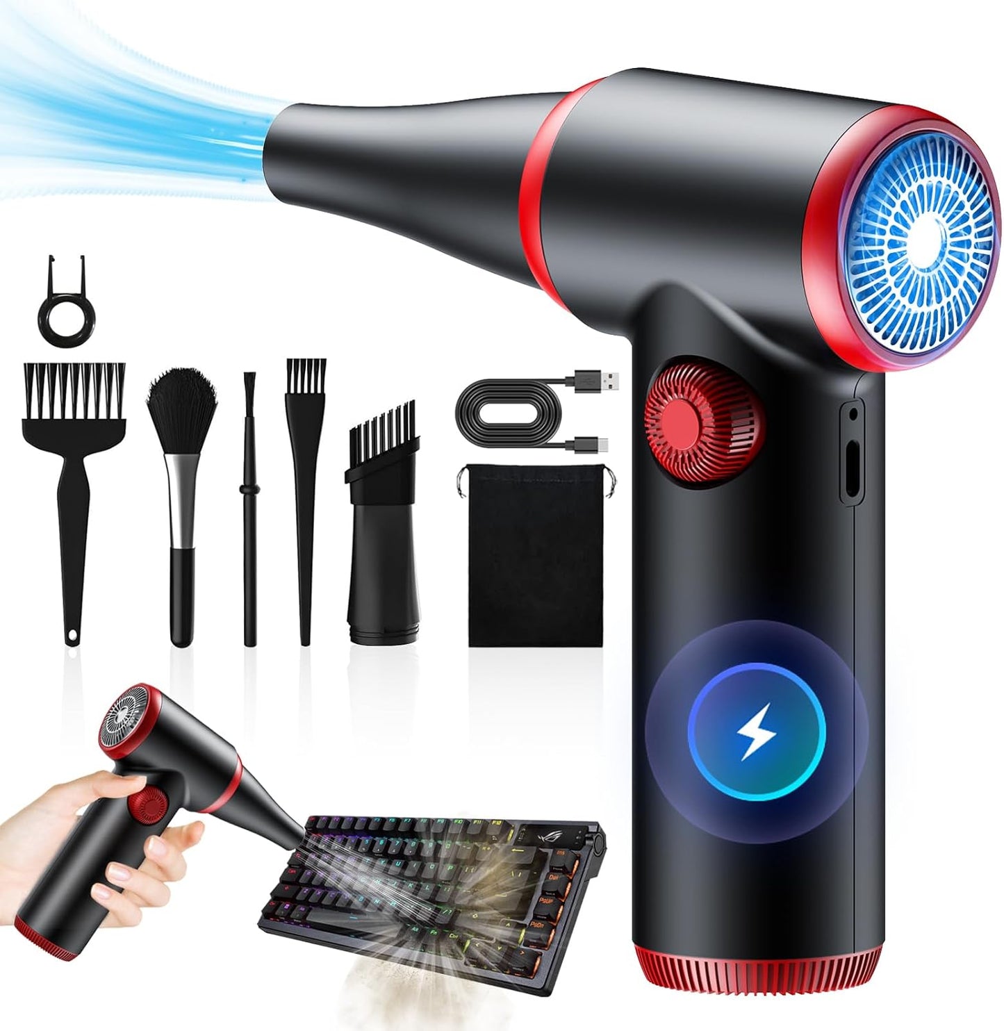 ATEngeus Electric Air Duster - Rechargeable & Efficient