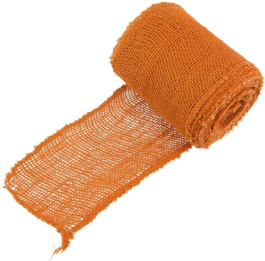JubileeYarn Burlap Jute Craft Ribbon - 10 Rolls of 5.5 in Wide