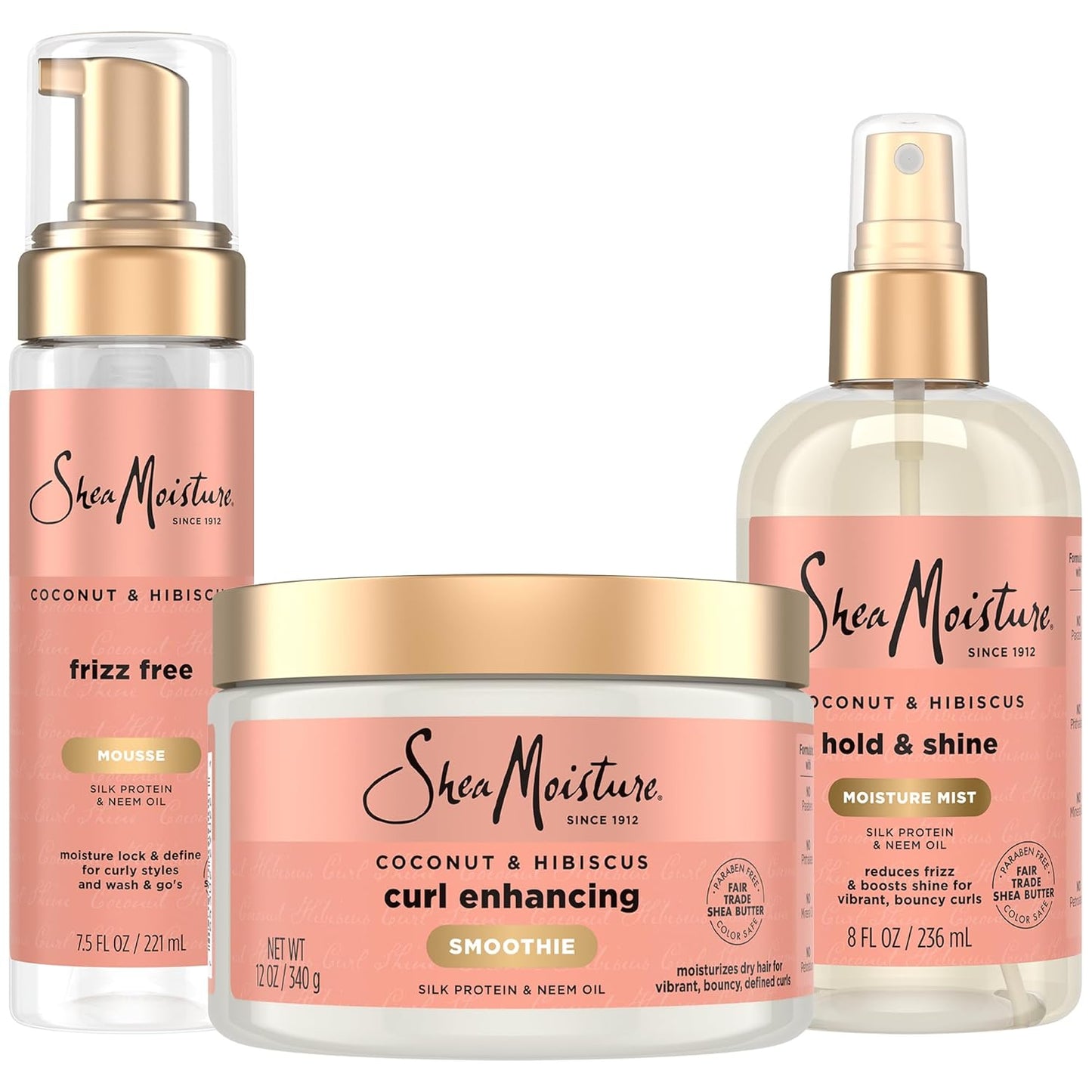 SheaMoisture Curl Care Bundle for Curly Hair and Waves