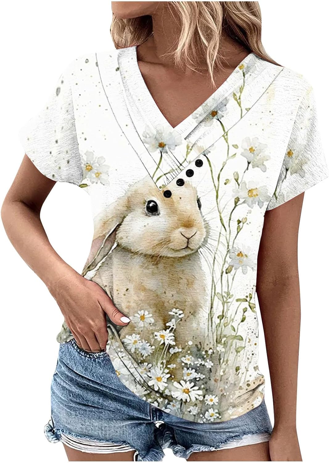 Bunny Graphic Tee - Stylish Easter Vibes!