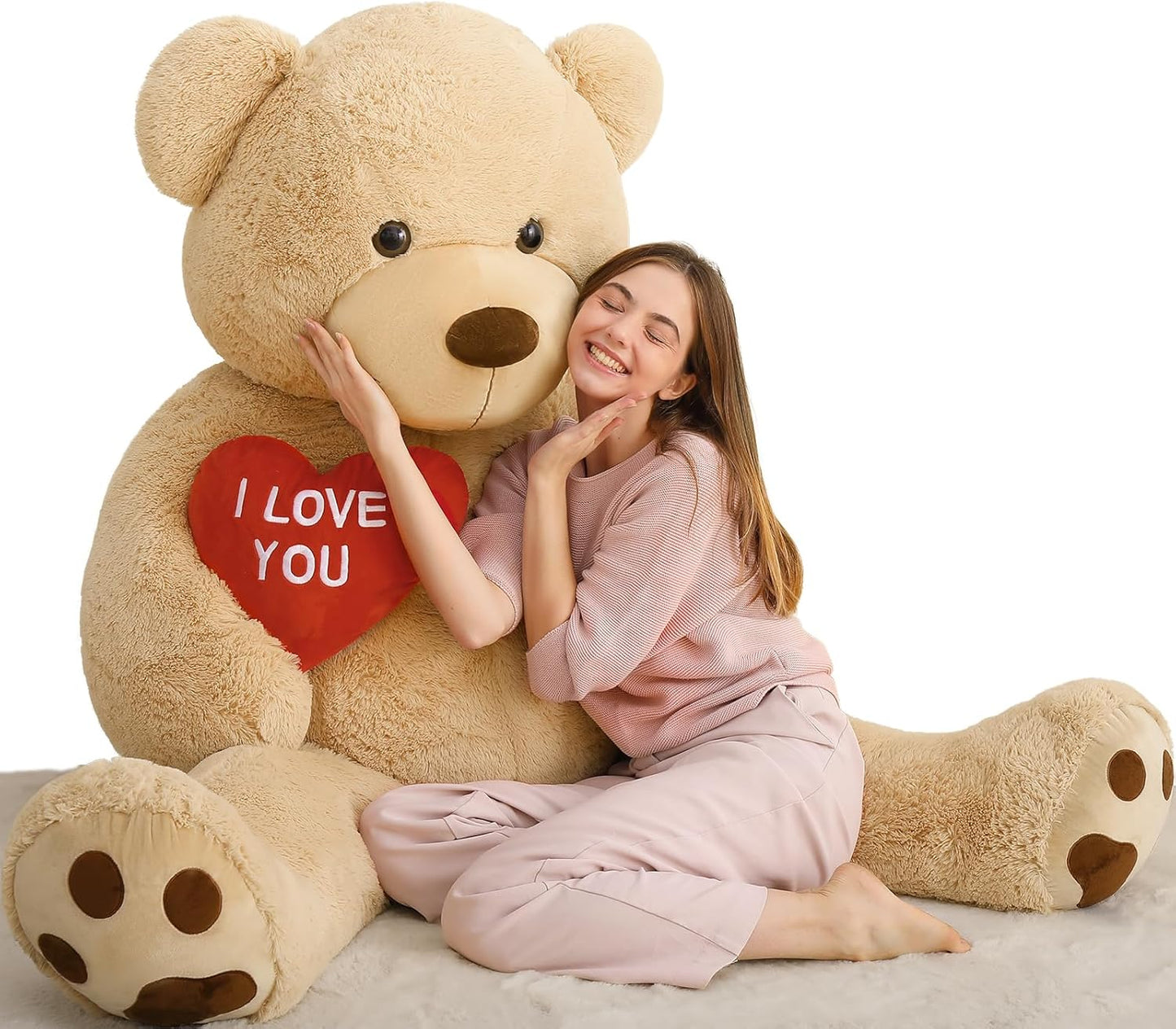 MaoGoLan Giant Teddy Bear - 6 Feet Red Heart Stuffed Animal