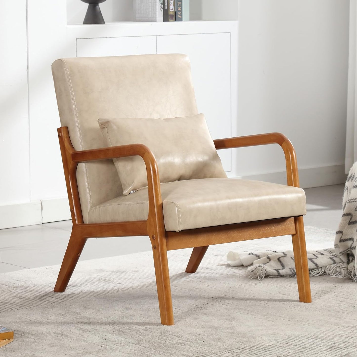 Comfy Mid-Century Khaki Armchair by Kayflora