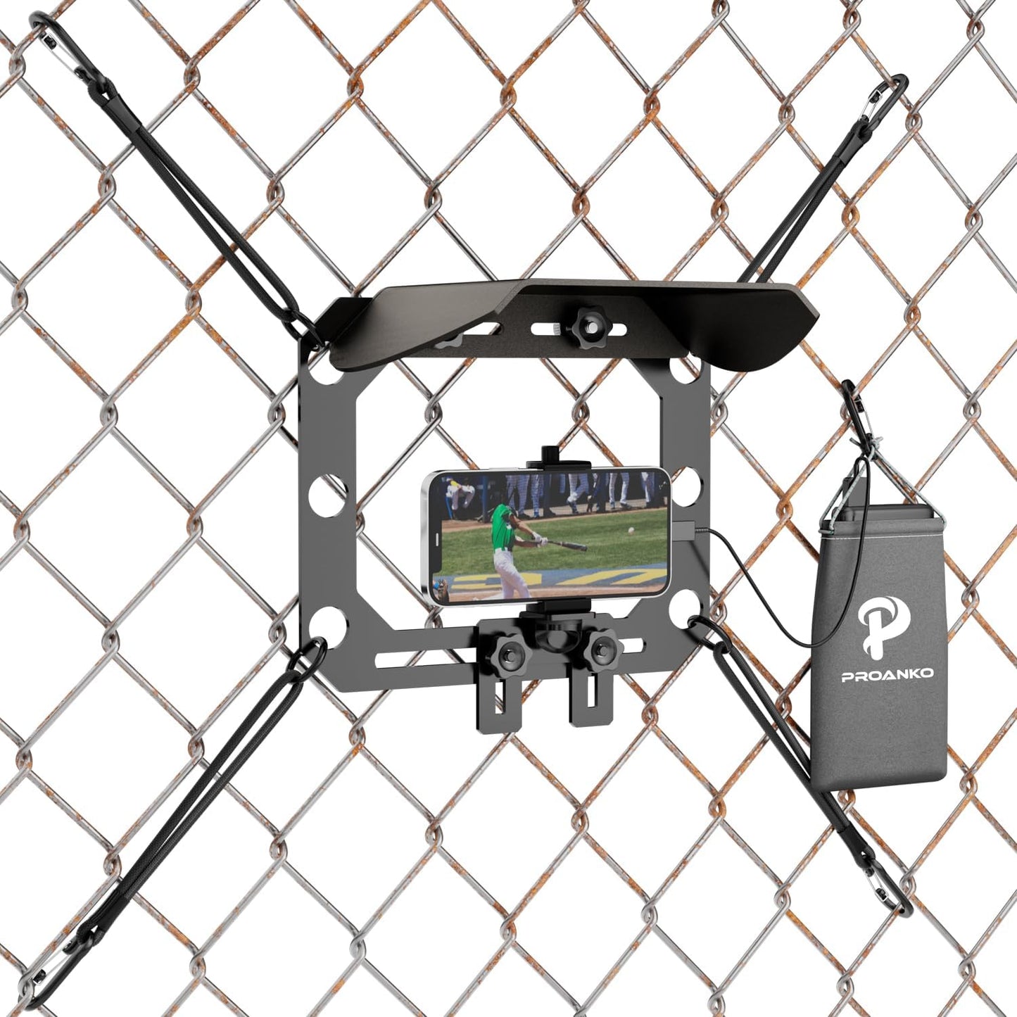 Phone Fence Mount with Shade for iPhone and Action Cameras
