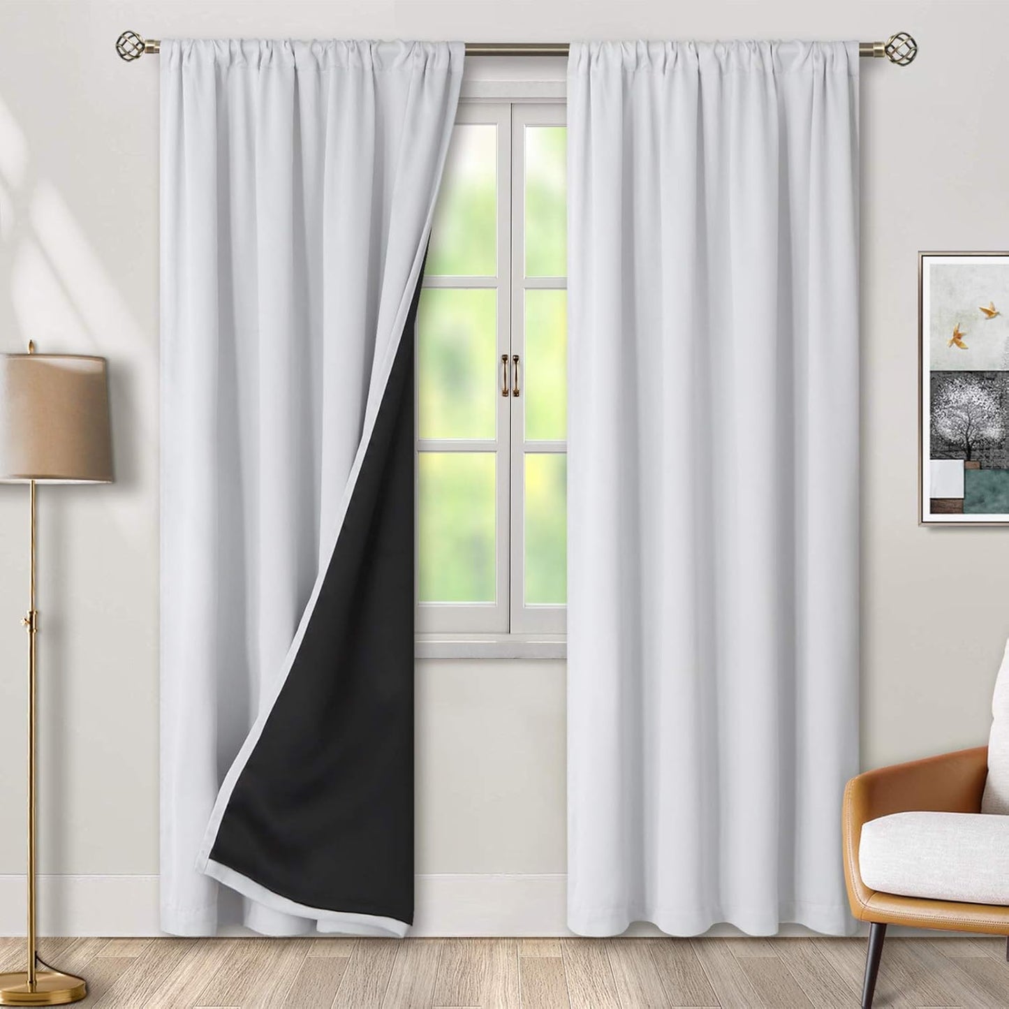 BGment Long Blackout Curtains for Living Room 90 Inch Length