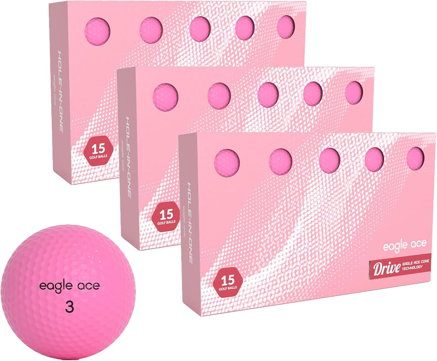 Eagle Ace Drive Golf Balls for Women - Maximum Distance & Spin