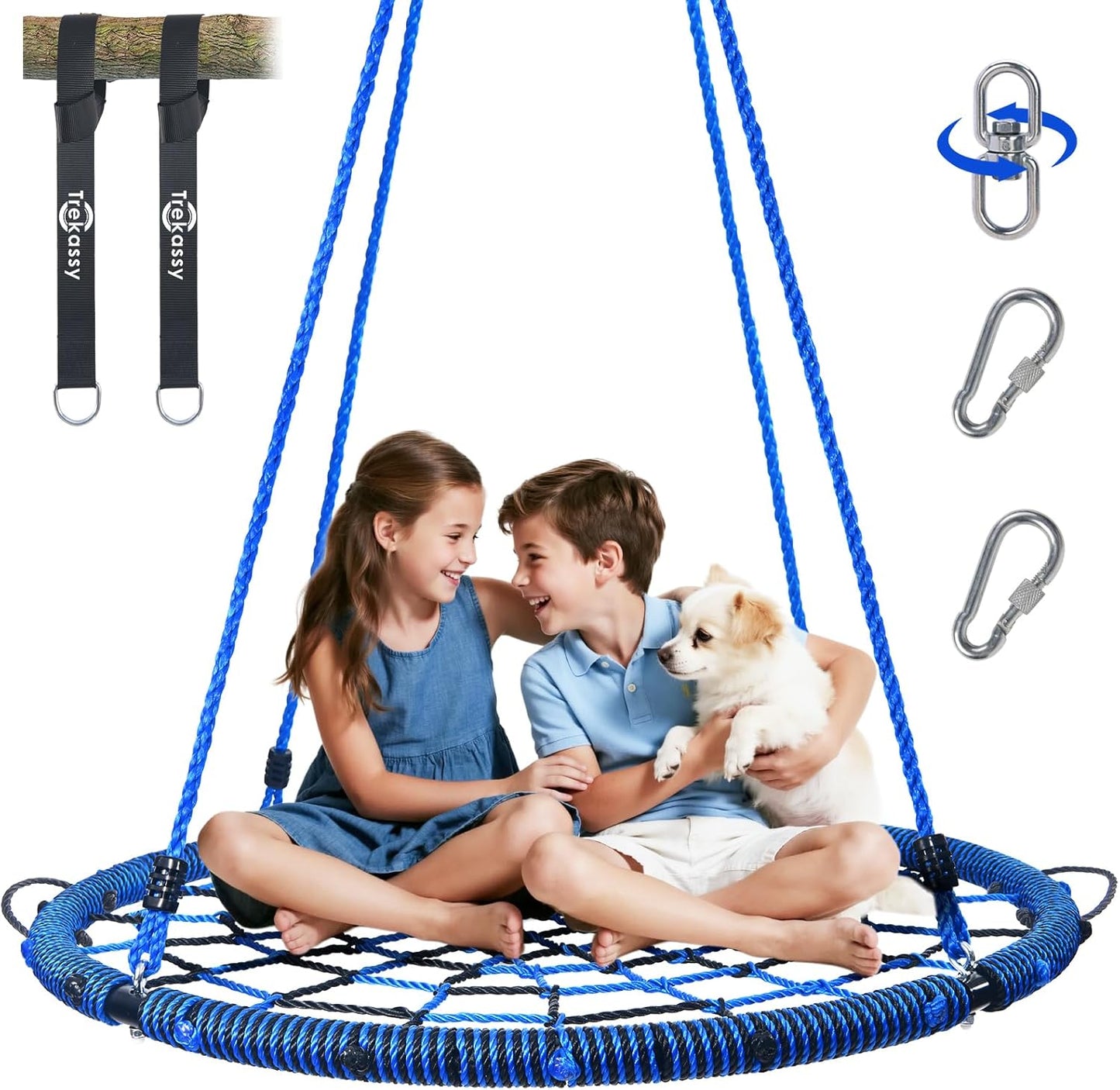 Trekassy 40 Spider Web Saucer Tree Swing for Kids and Adults