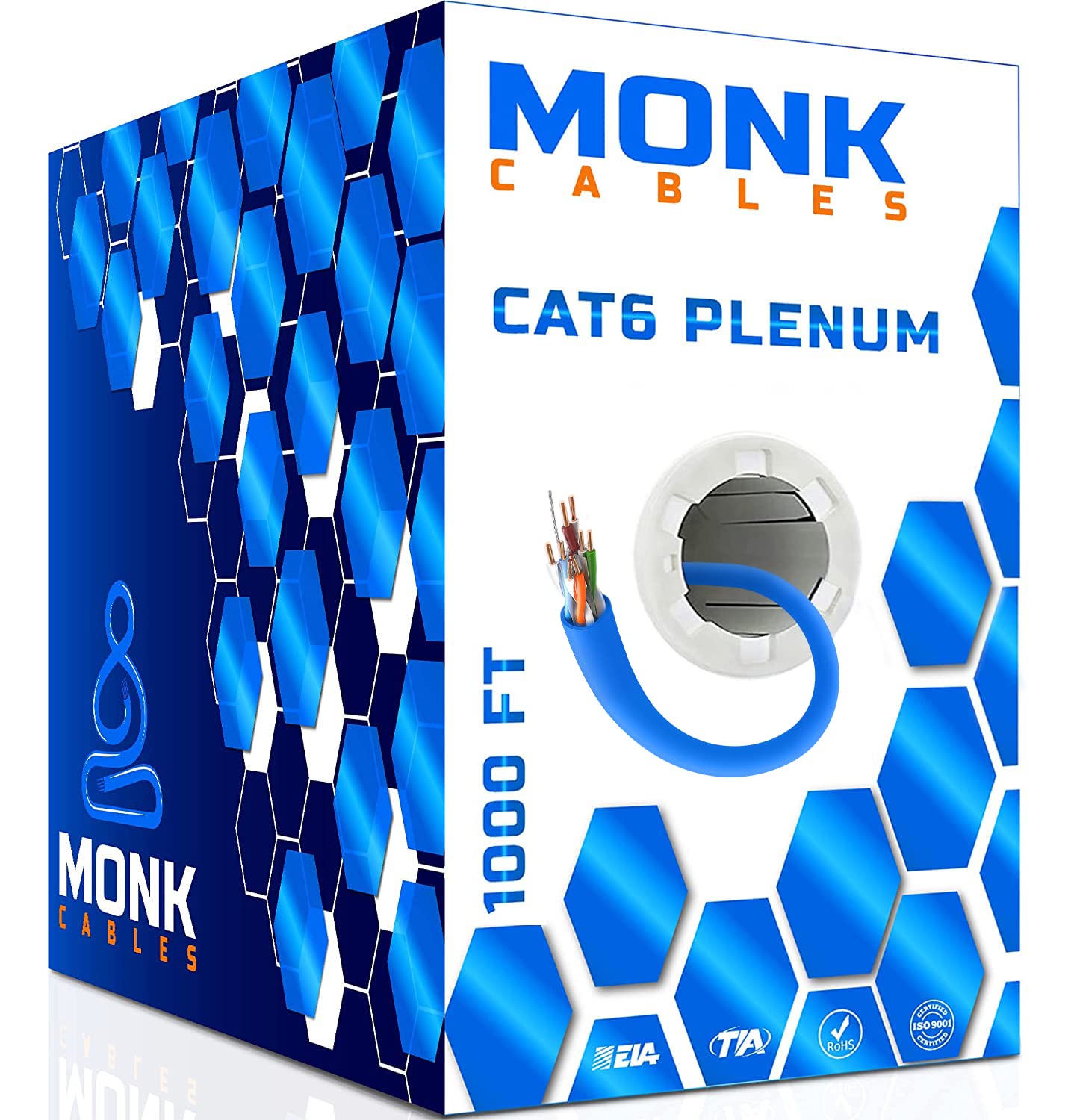 Certified CAT6 Plenum Cable 1000ft | 23AWG UTP