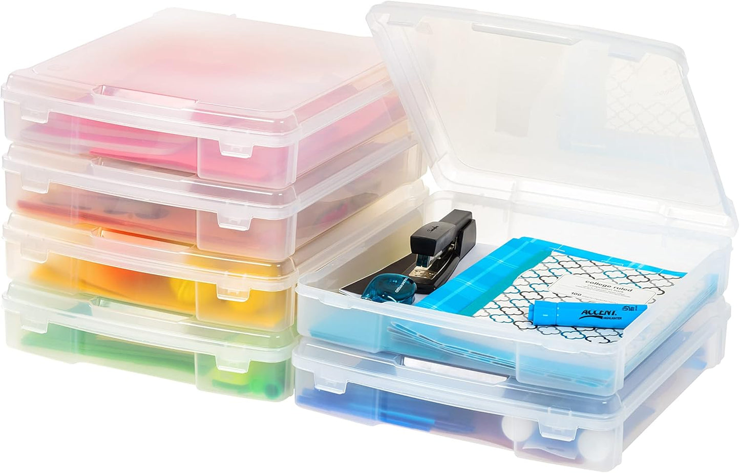 IRIS USA 12in x 12in Paper Storage Cases for Craft Supplies