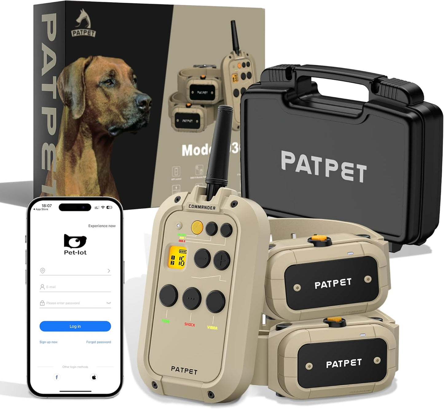 Dog Training Collar for 2 Dogs with APP Control and Range
