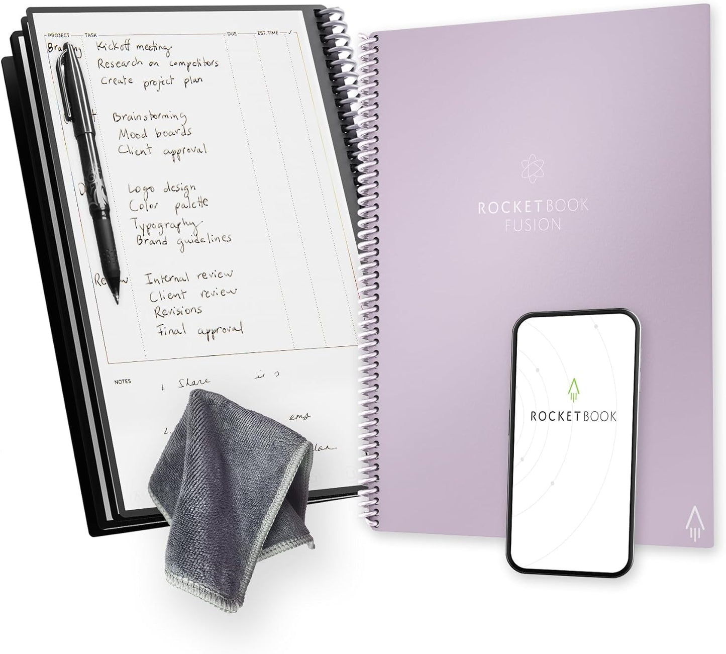 Rocketbook Fusion Reusable Planner for Productivity and Goals