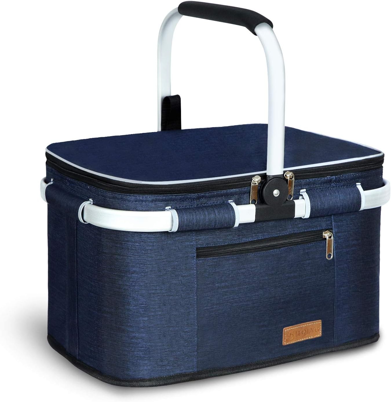 LIQING 35L Large Picnic Basket with Insulated Design for Outings