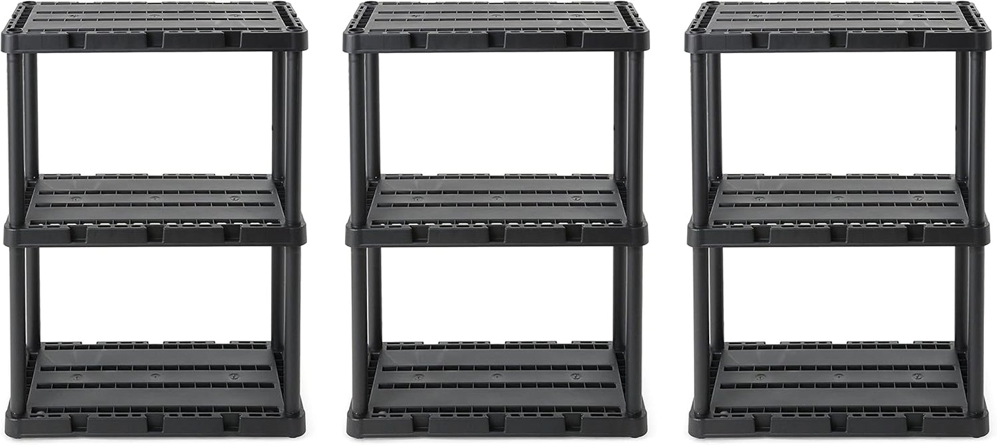 Gracious Living 3 Pack Light Duty Storage Shelves for Home Use