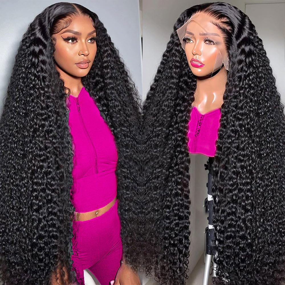 Deep Wave Human Hair Wigs for Women - 13x6 HD Lace Front