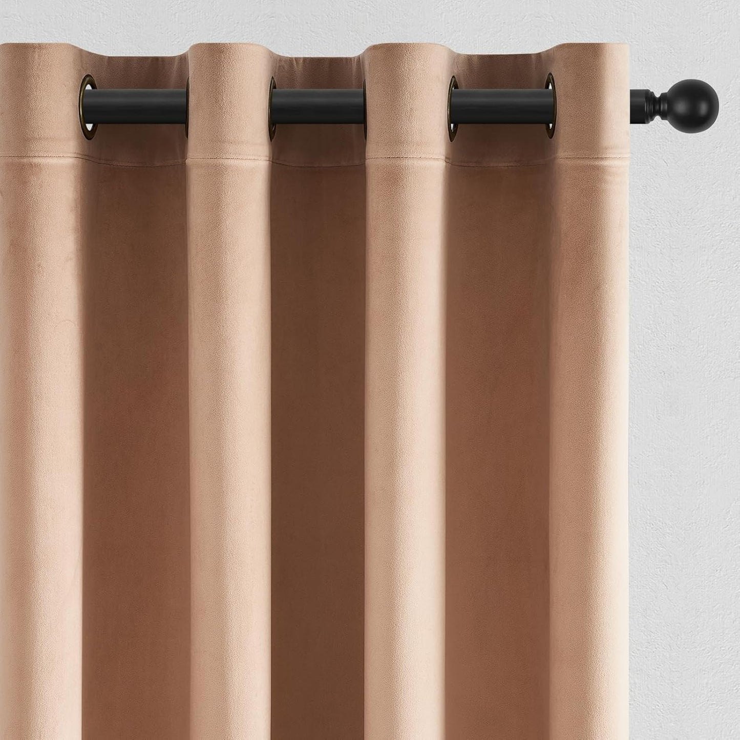 Blackout Blush Pink Velvet Curtains 84